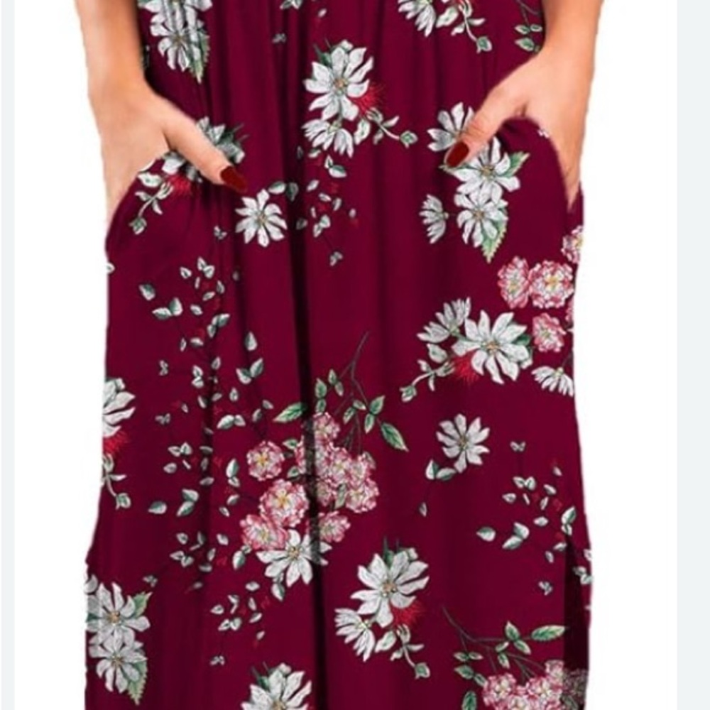 Floral Burgundy Maxi Dress
